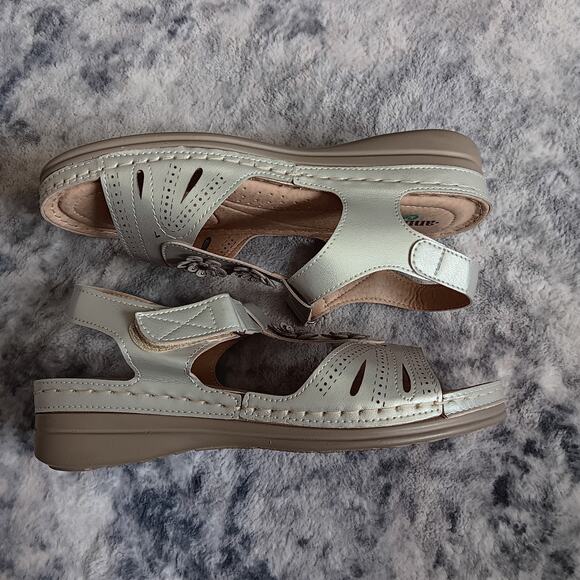 Andrea Comfort Sandals Bundle Of 2 Gold/Black Women's Size 8 NWB - Picture 7 of 16